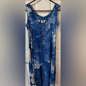La Isla Blue Tie-Dye dress size M